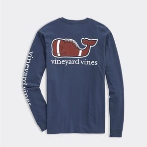 Football Whale Long-Sleeve Pocket Tee